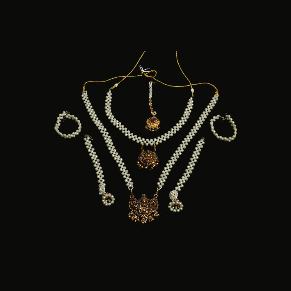 Full White Colour Lakshmi Pendant