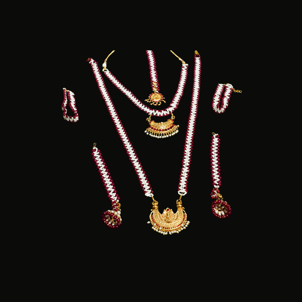 Red, White Colour Candbali Pendant