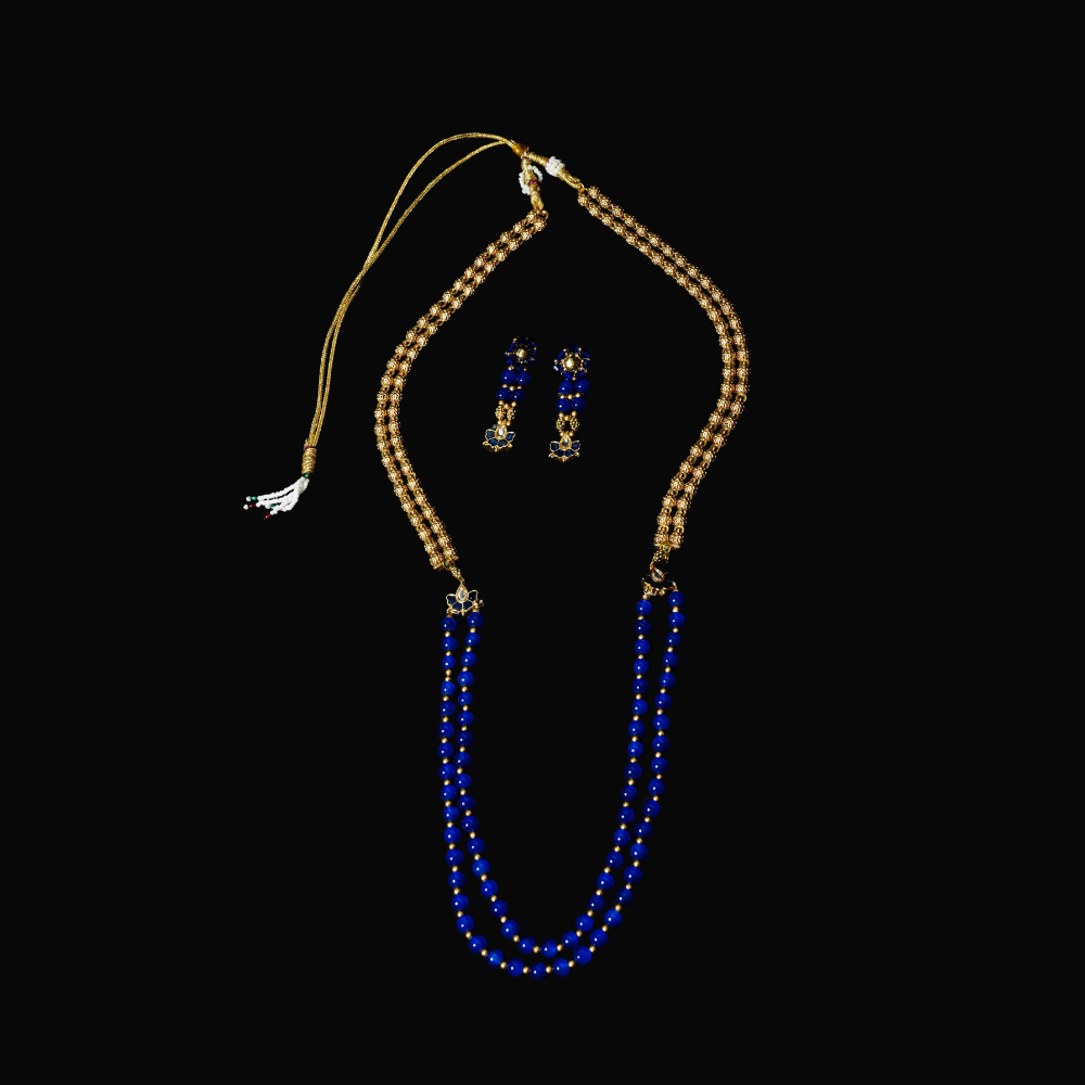 Two layers Gold and Dark Blue Colour Dark Blue Flower Connector